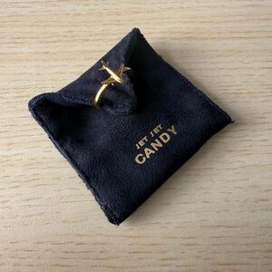 Jet Set Candy Airplane Ring, Gold Vermeil in Size 9